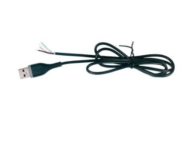 Tomada masculina de USB 2,0 com conjunto de cabo desencapado da extremidade do alívio de tensão 4pin para periféricos de computador